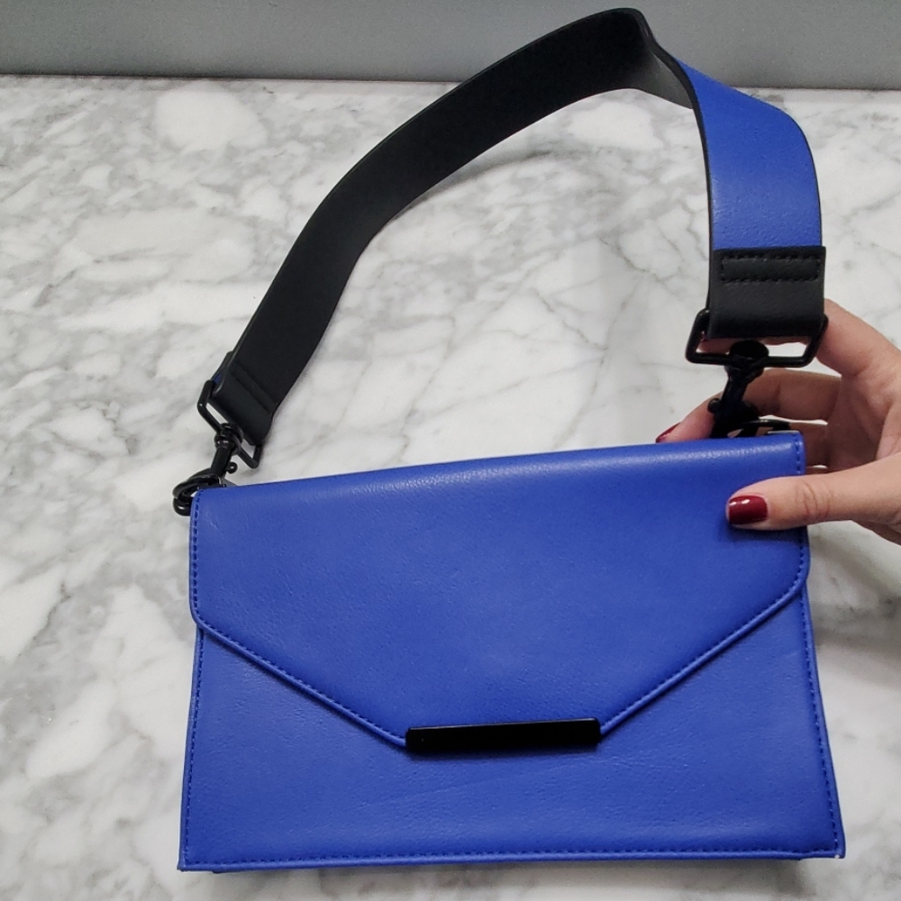 BRAND NEW INC blue black trendy purse